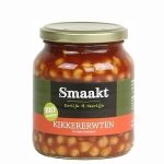 Biologische Kikkererwten in Tomatensaus - Smaakt 370 ml pot