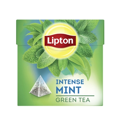 Een doosje Lipton Intense Mint met Groene thee - 32 gram