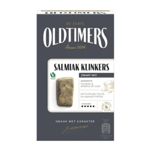 Een doosje Oldtimers Salmiak Klinkers - Inhoud 235 gram